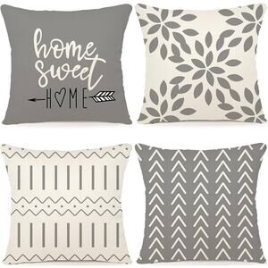 Ycoll Pillow Covers 18X18 Set Of 4, Modern Sofa Throw Pillow Cover, new nev used